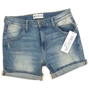 NWT Wildfox Bijoux distressed denim shorts
